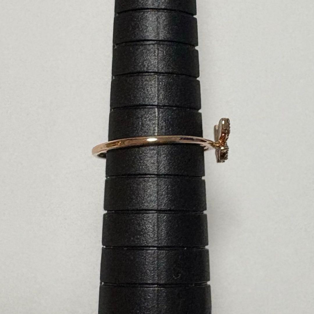 K10PG　ダイヤモンド　蝶々　リング　ピンクゴールド　リング