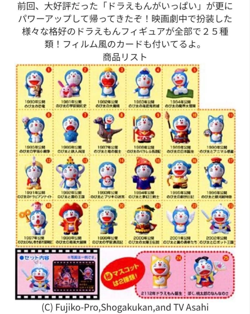 ドラえもんがいっぱい　25種類セット