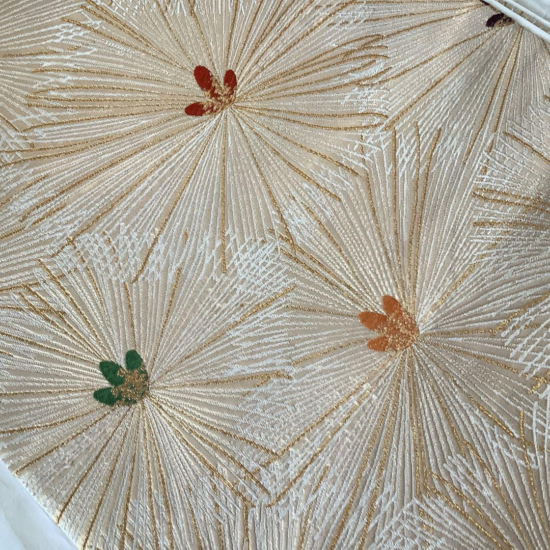 河合美術織物★松尽くし 松文様 六通 袋帯★振袖 成人式 初釜 卒業式★ゴールド