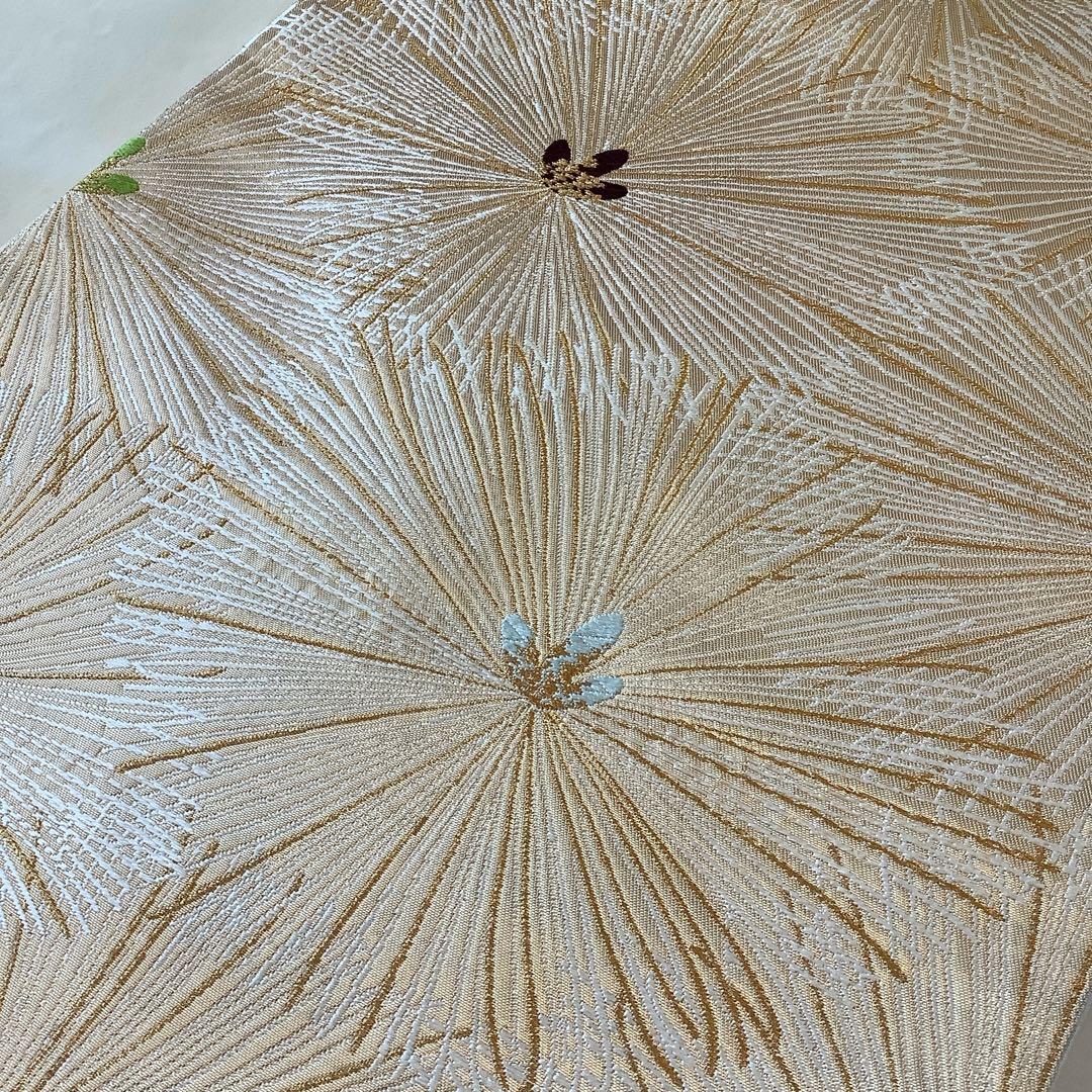 河合美術織物★松尽くし 松文様 六通 袋帯★振袖 成人式 初釜 卒業式★ゴールド