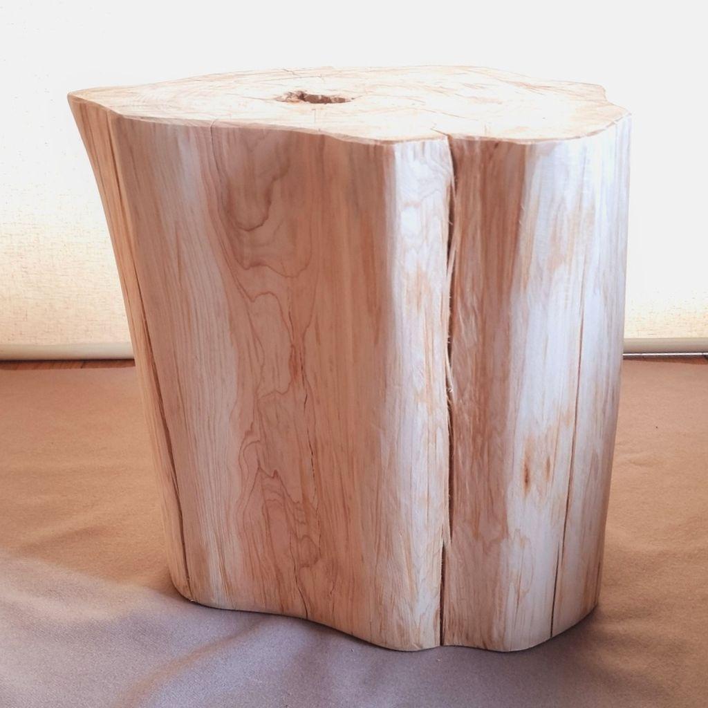 天然アロマ 根元末広がり 切株スツール・テーブル・特大・無垢無塗装・オーガニック