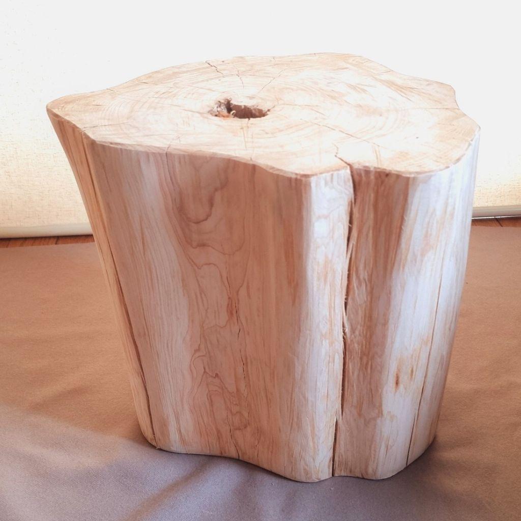 天然アロマ 根元末広がり 切株スツール・テーブル・特大・無垢無塗装・オーガニック