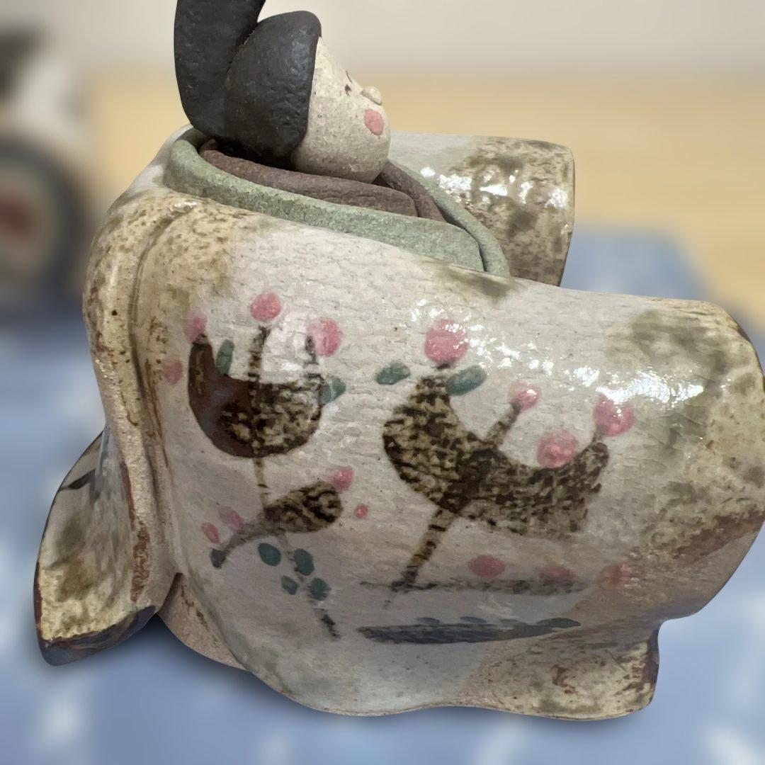 益子焼　お雛様飾り　ヴィンテージ