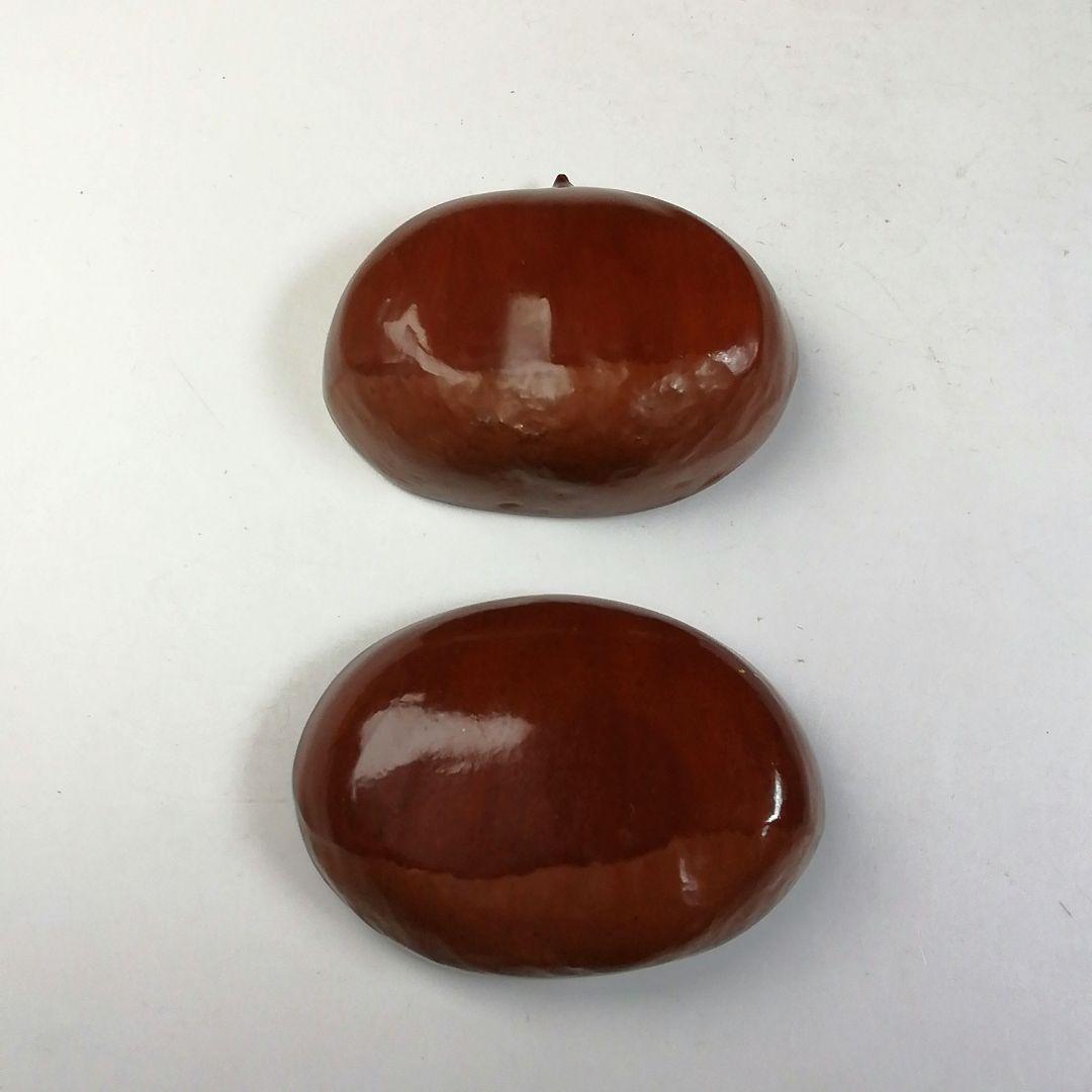 Ｔ７４８　香合　『乾漆　栗香合』『粒俵 作』　共箱　茶道具