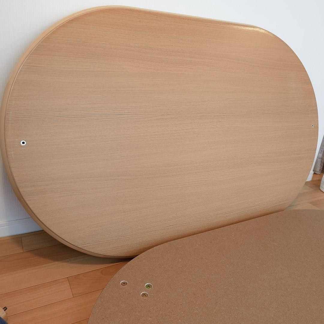 こたつ　木製テーブル 楕円型　ナチュラルウッド　リビングテーブル