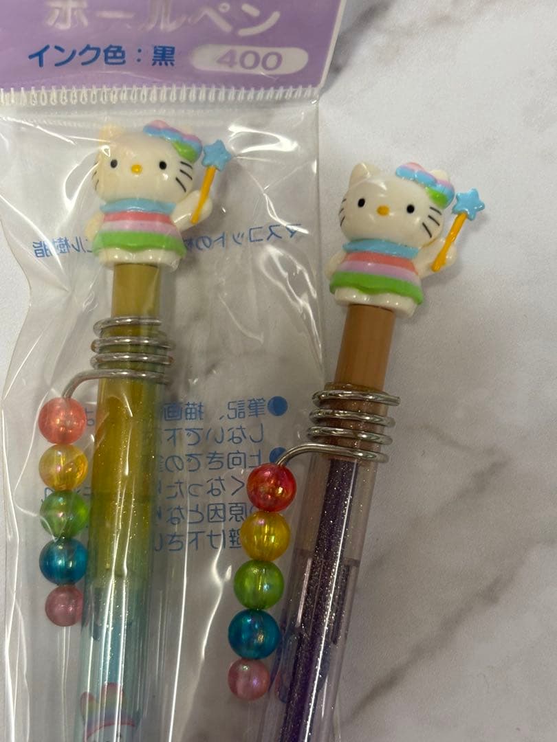 2000年 ハローキティ フェアリー レインボー ボールペン&シャープペンセット