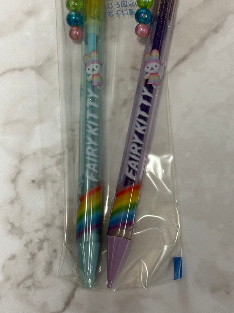 2000年 ハローキティ フェアリー レインボー ボールペン&シャープペンセット