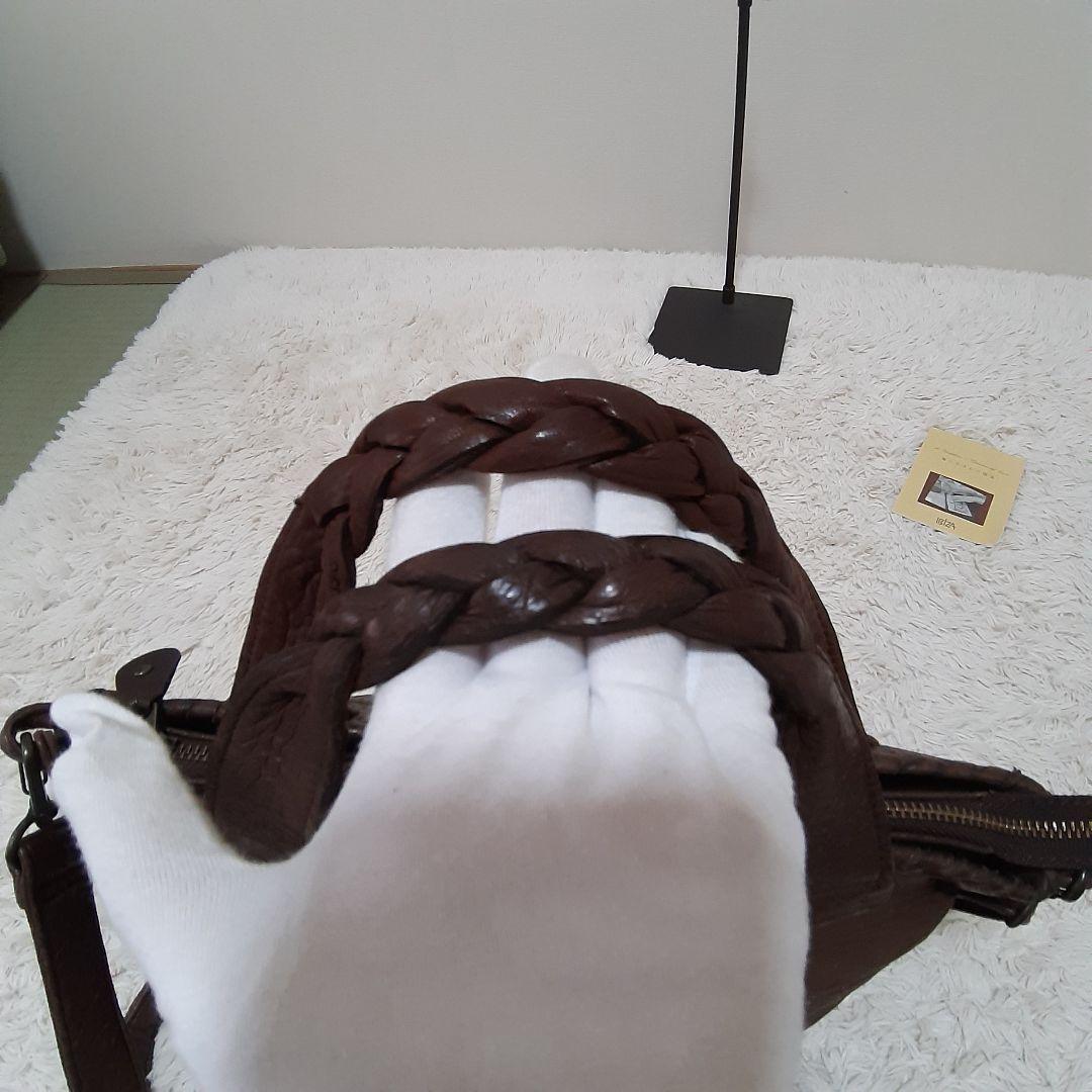 IBIZA イビサ　ペッカリー　2way ブラウン　バッグ　レザー