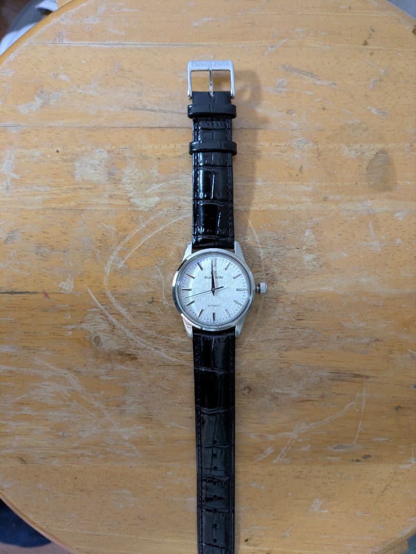 自動巻きアナログ腕時計 シルバー文字盤