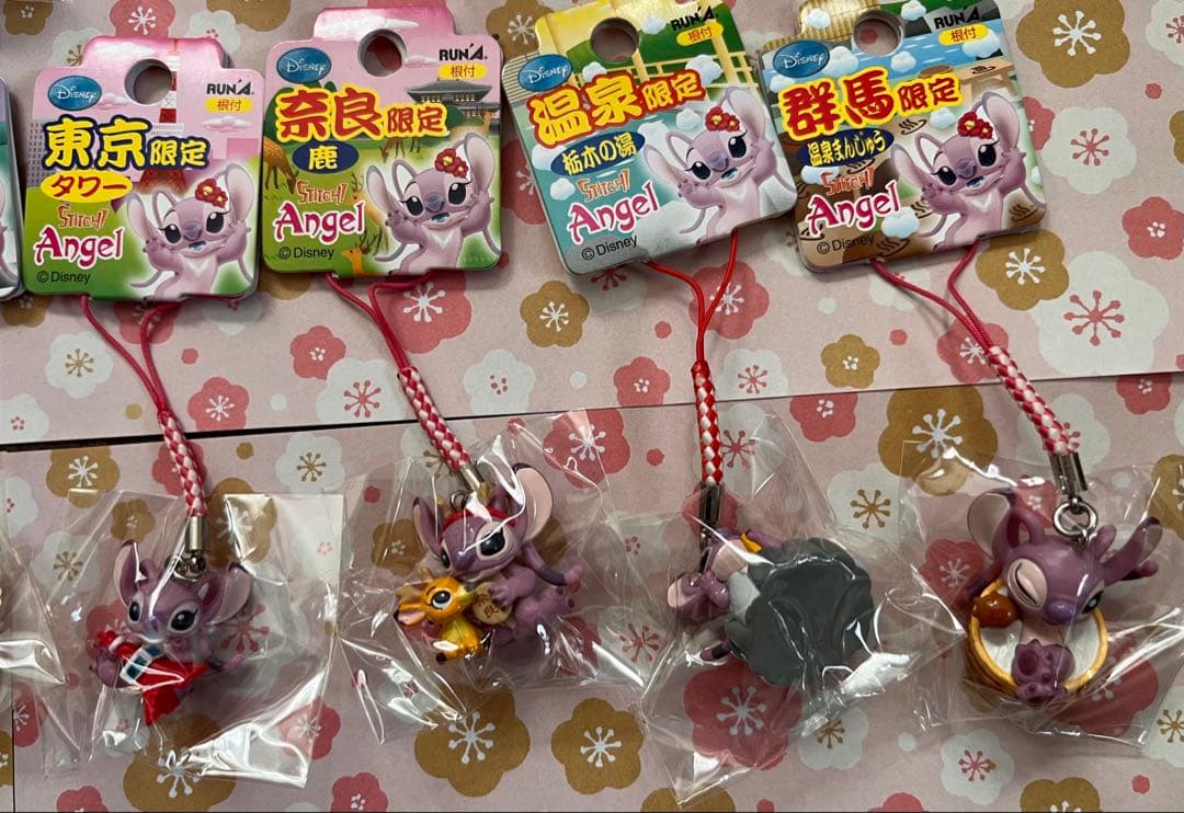 激レア◎ご当地エンジェル ストラップ 地域限定 16種類セット◎スティッチ