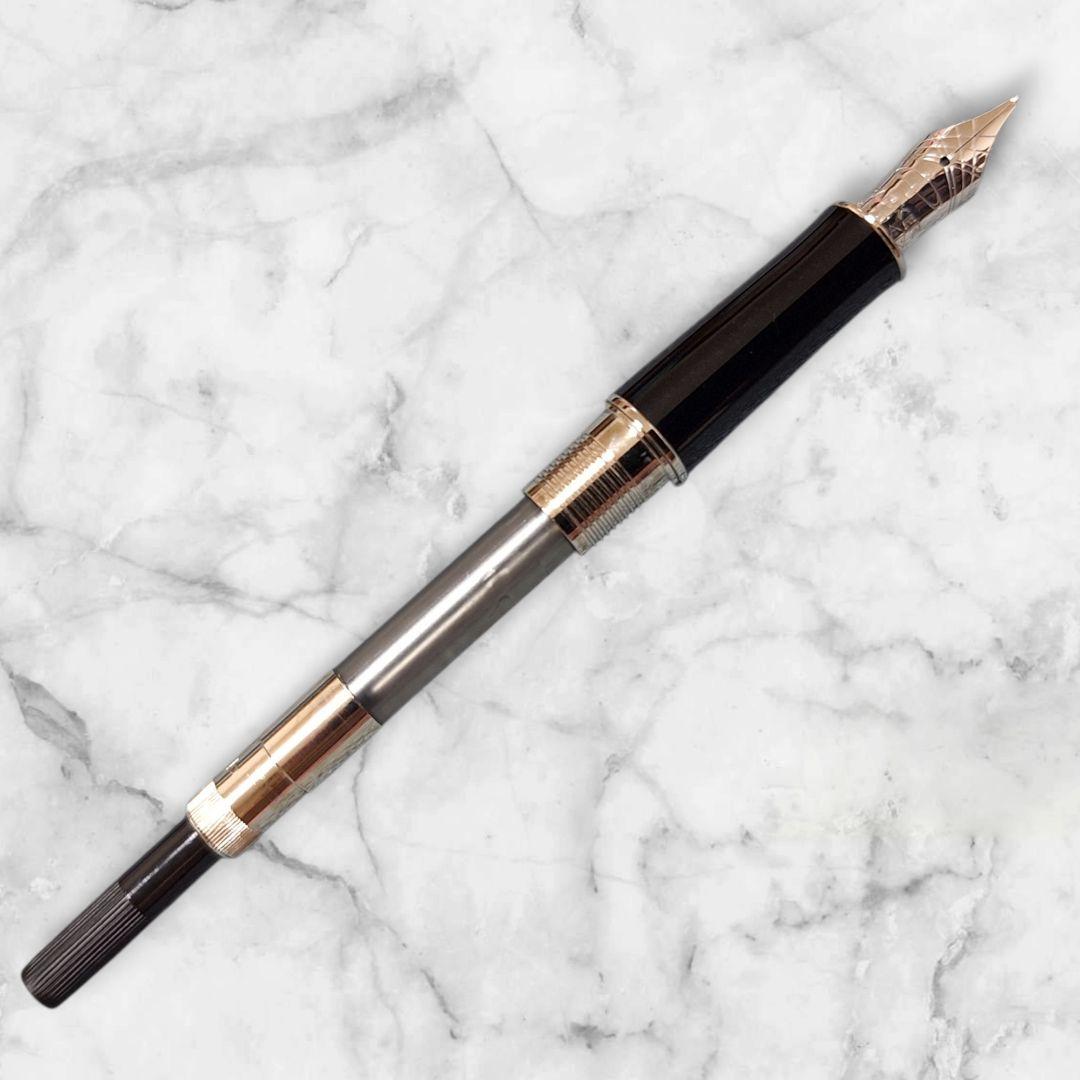 【美品】PARKER ソネット 万年筆 ブラックラッカーCT 18K