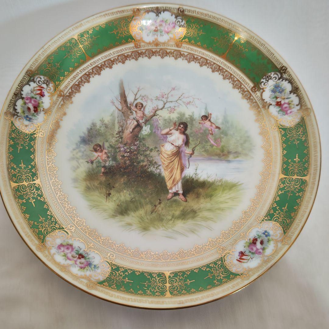 アンティーク ウィーン 手描き 飾り皿