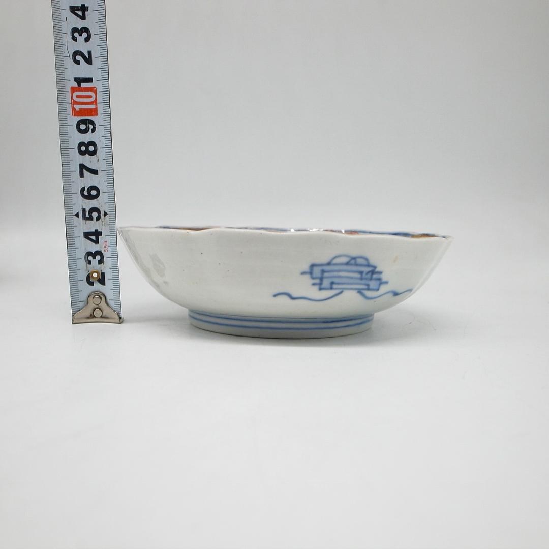 古伊万里　錦手　花尽くし文様　なます皿　2枚