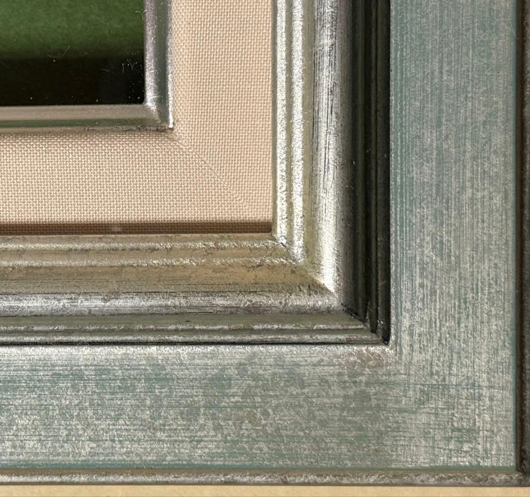 F6油彩額　同志舎　レインボー銀