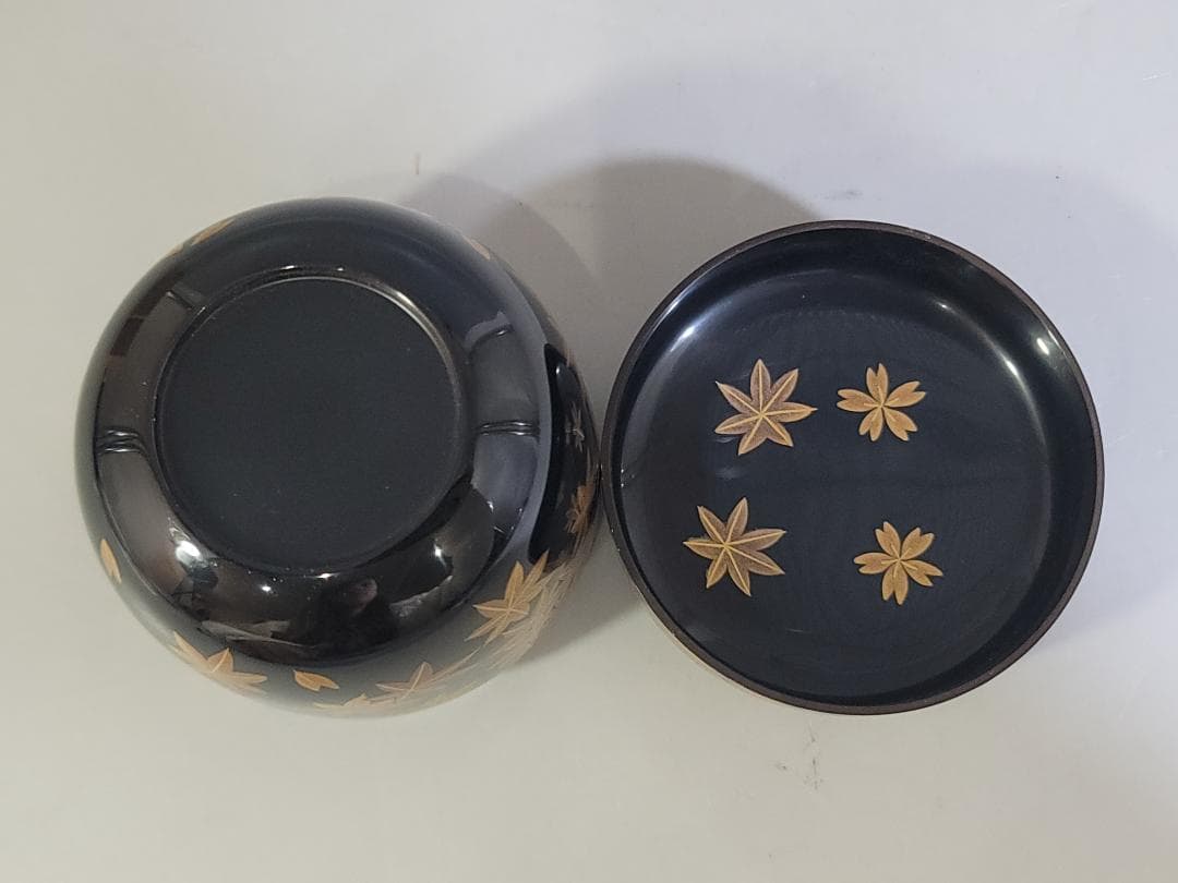 茶道具 一后一兆 作 雲錦蒔絵 利休棗 共箱 DT565