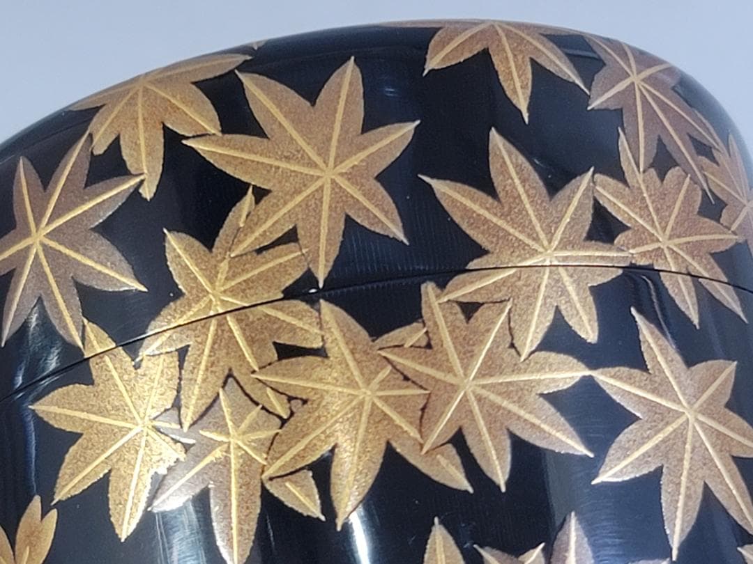 茶道具 一后一兆 作 雲錦蒔絵 利休棗 共箱 DT565