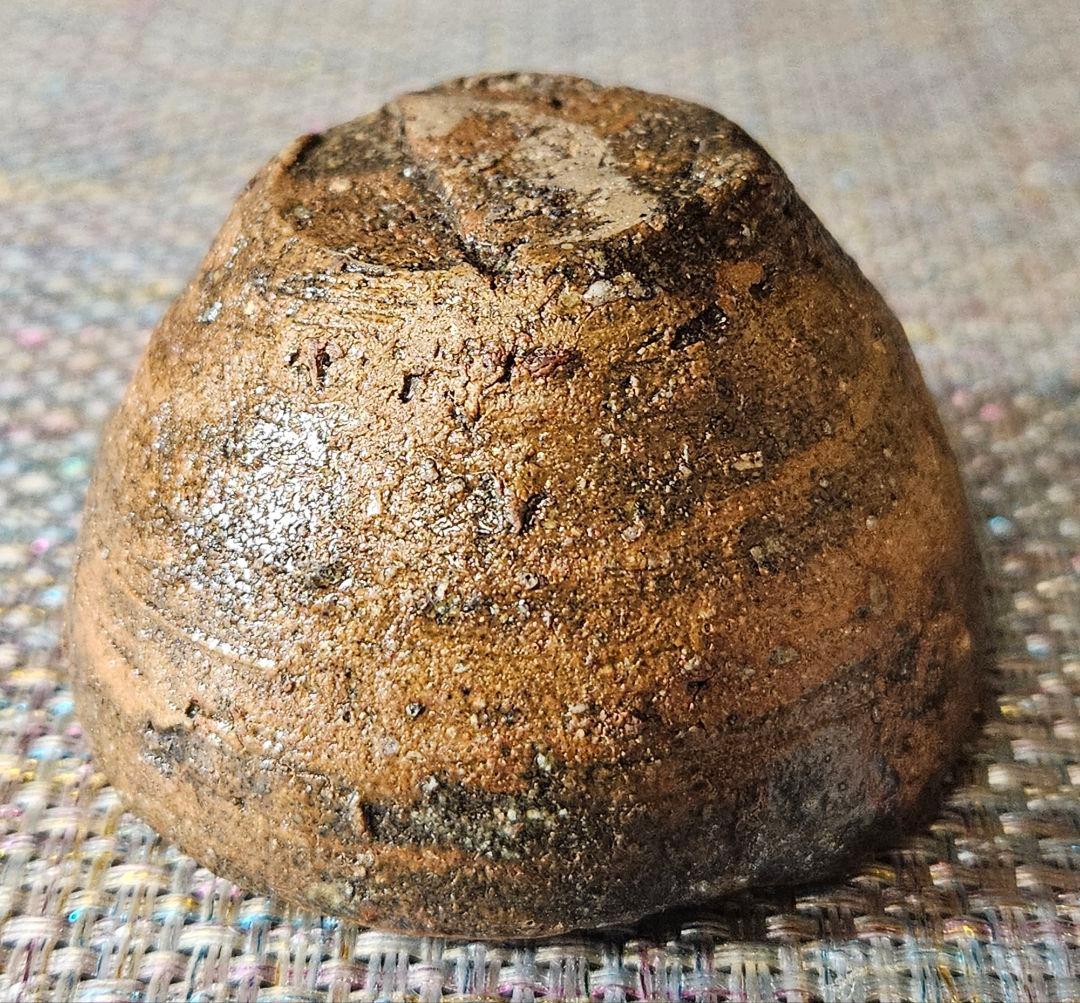 江戸時代　古信楽系　油揚げ手　ぐい呑　酒杯　盃　酒器　土もの　 古陶磁器