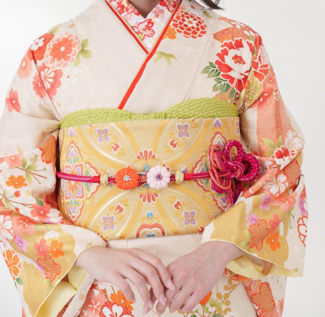 ≪美品≫正絹　振袖９点フルセット【737】【150cm~160cmの方用】