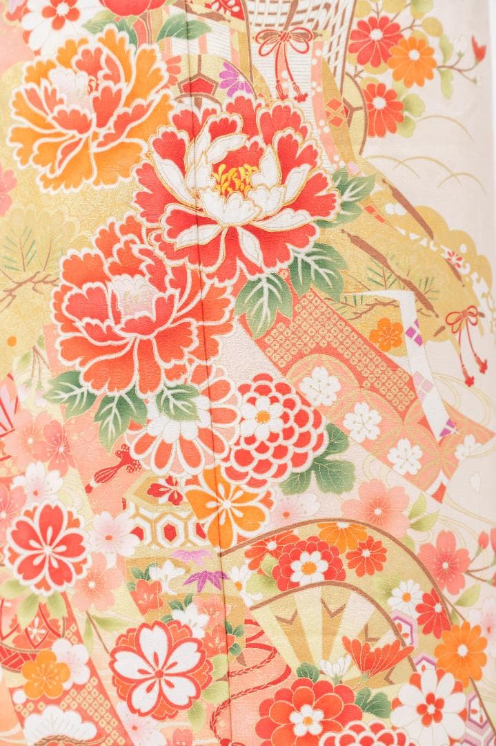 ≪美品≫正絹　振袖９点フルセット【737】【150cm~160cmの方用】