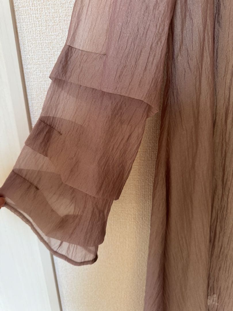 【クリーニング済】【LE'RURE】シアーAラインワンピース