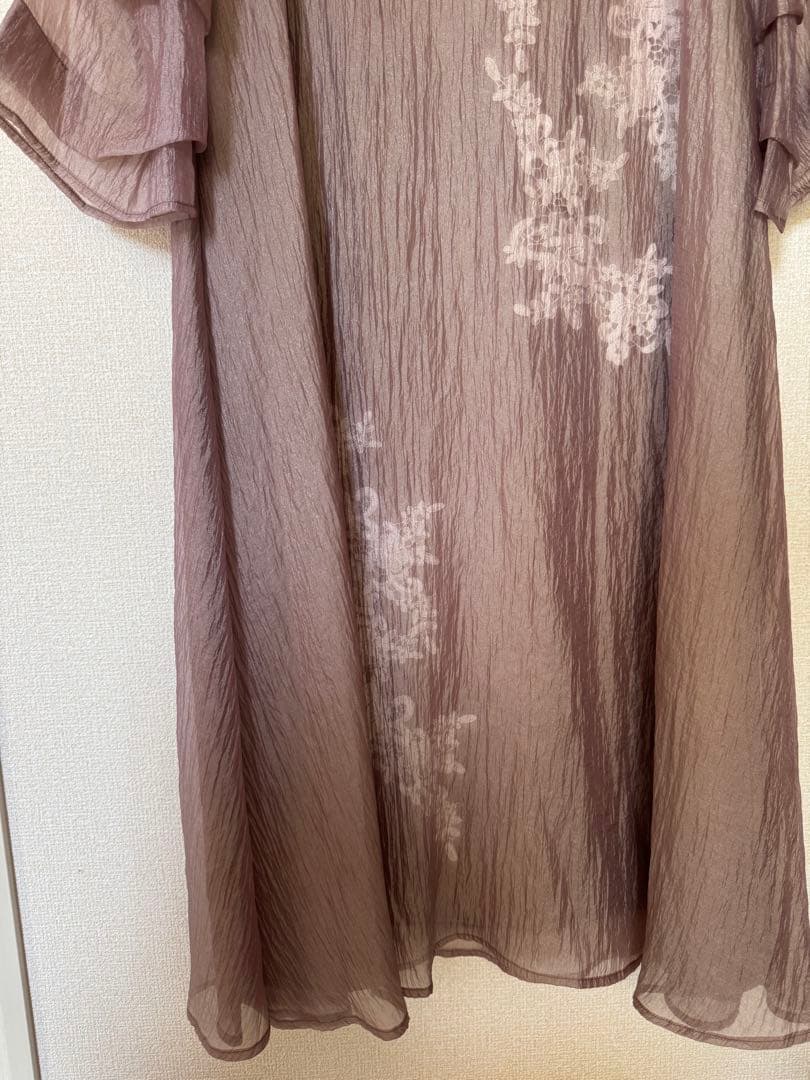 【クリーニング済】【LE'RURE】シアーAラインワンピース