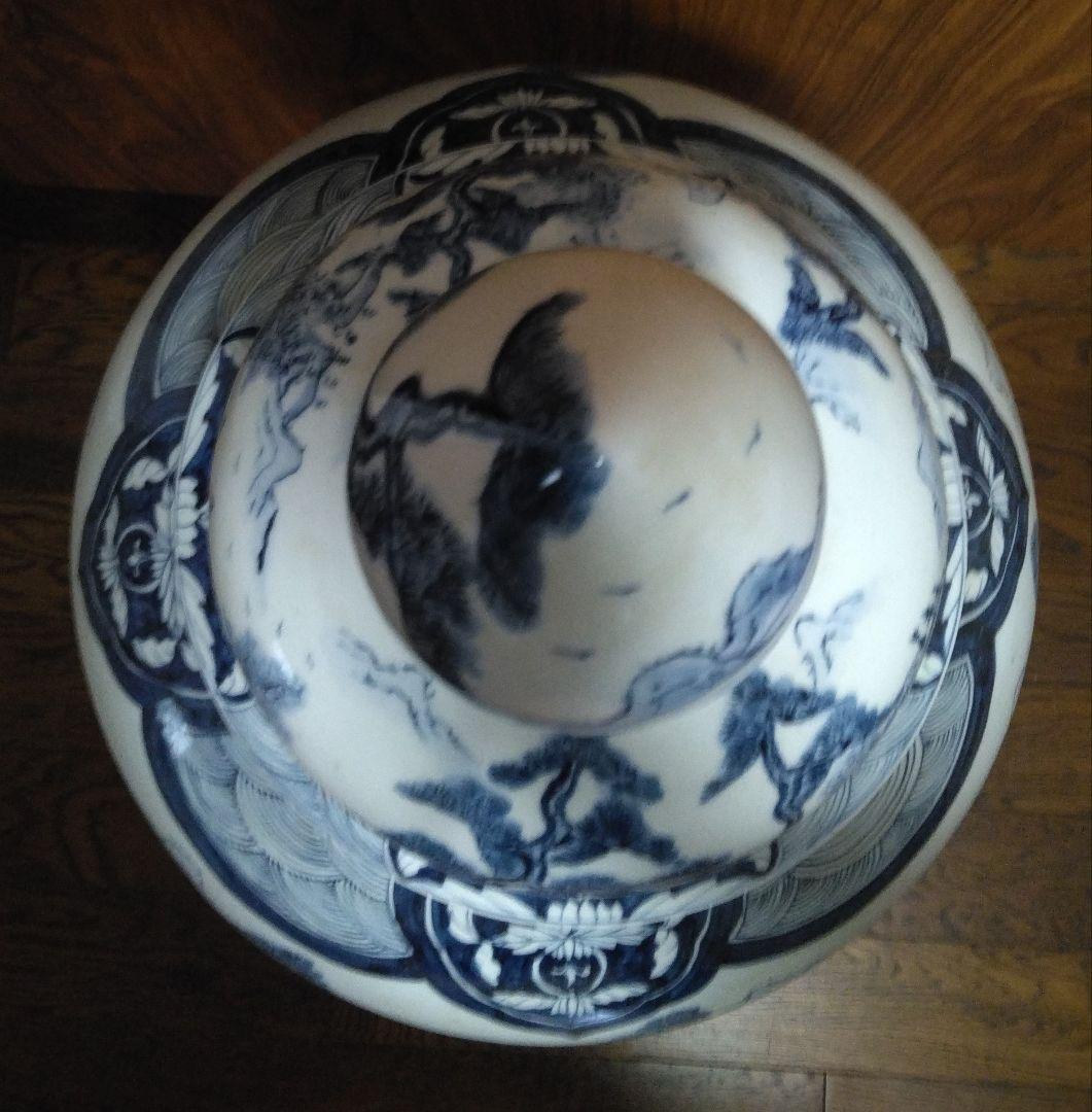 特大有田焼　飾壺　古泉窯作