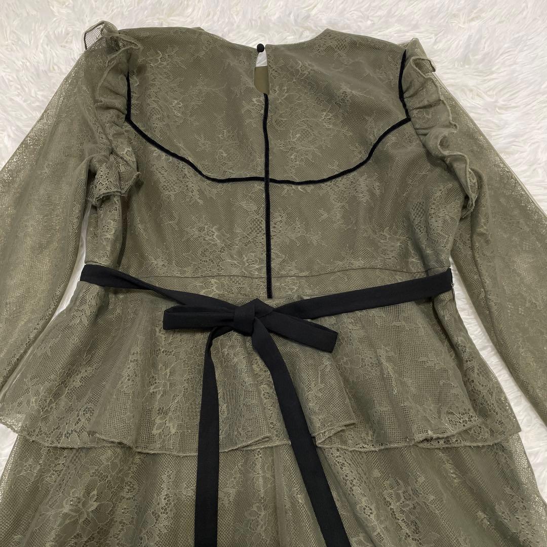 【美品】LEJA 総レース花柄ロングワンピースドレス L