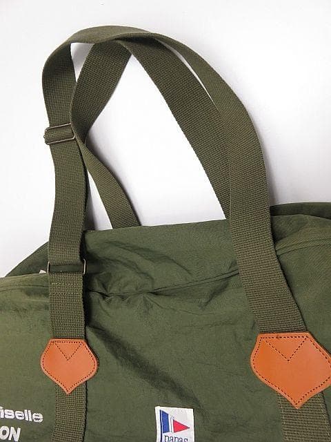 【値下げ】パパス　ナイロンボストンバッグ　ワッペン付き　旅行　鞄　グリーン