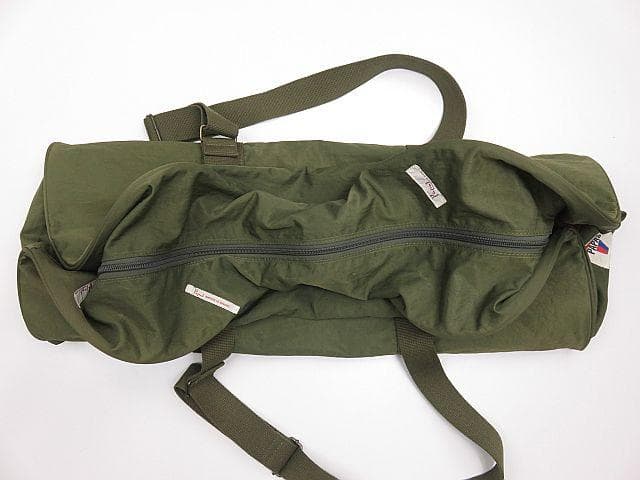 【値下げ】パパス　ナイロンボストンバッグ　ワッペン付き　旅行　鞄　グリーン