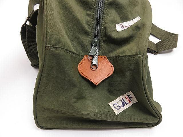【値下げ】パパス　ナイロンボストンバッグ　ワッペン付き　旅行　鞄　グリーン