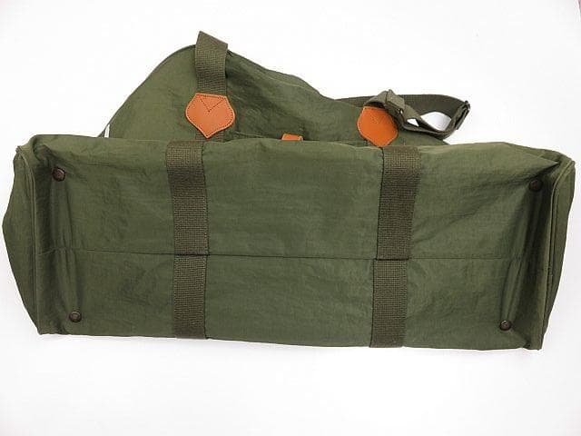【値下げ】パパス　ナイロンボストンバッグ　ワッペン付き　旅行　鞄　グリーン