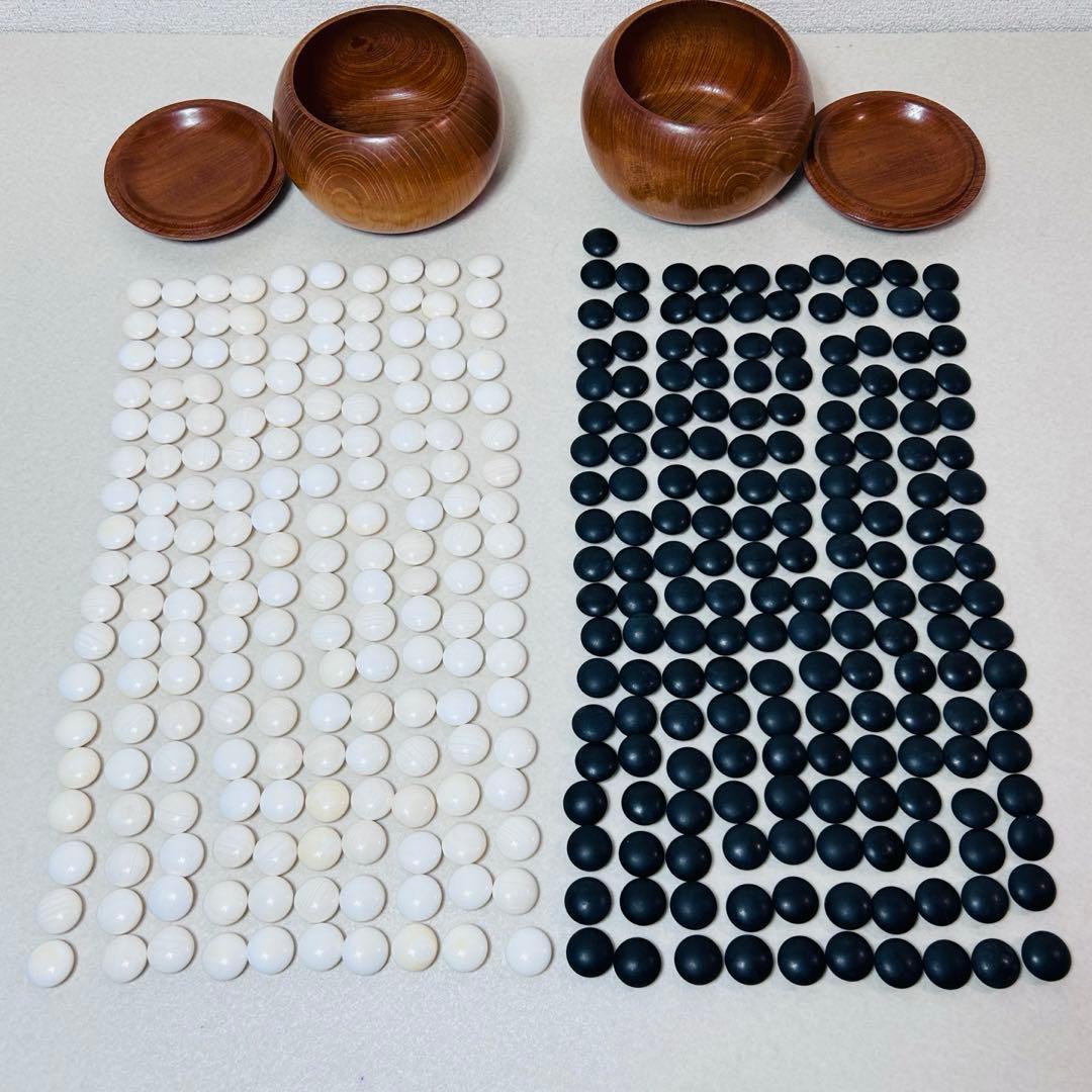 蛤碁石 36号 37号 極厚 はまぐり 蛤 栗 大碁笥 碁石 綺麗