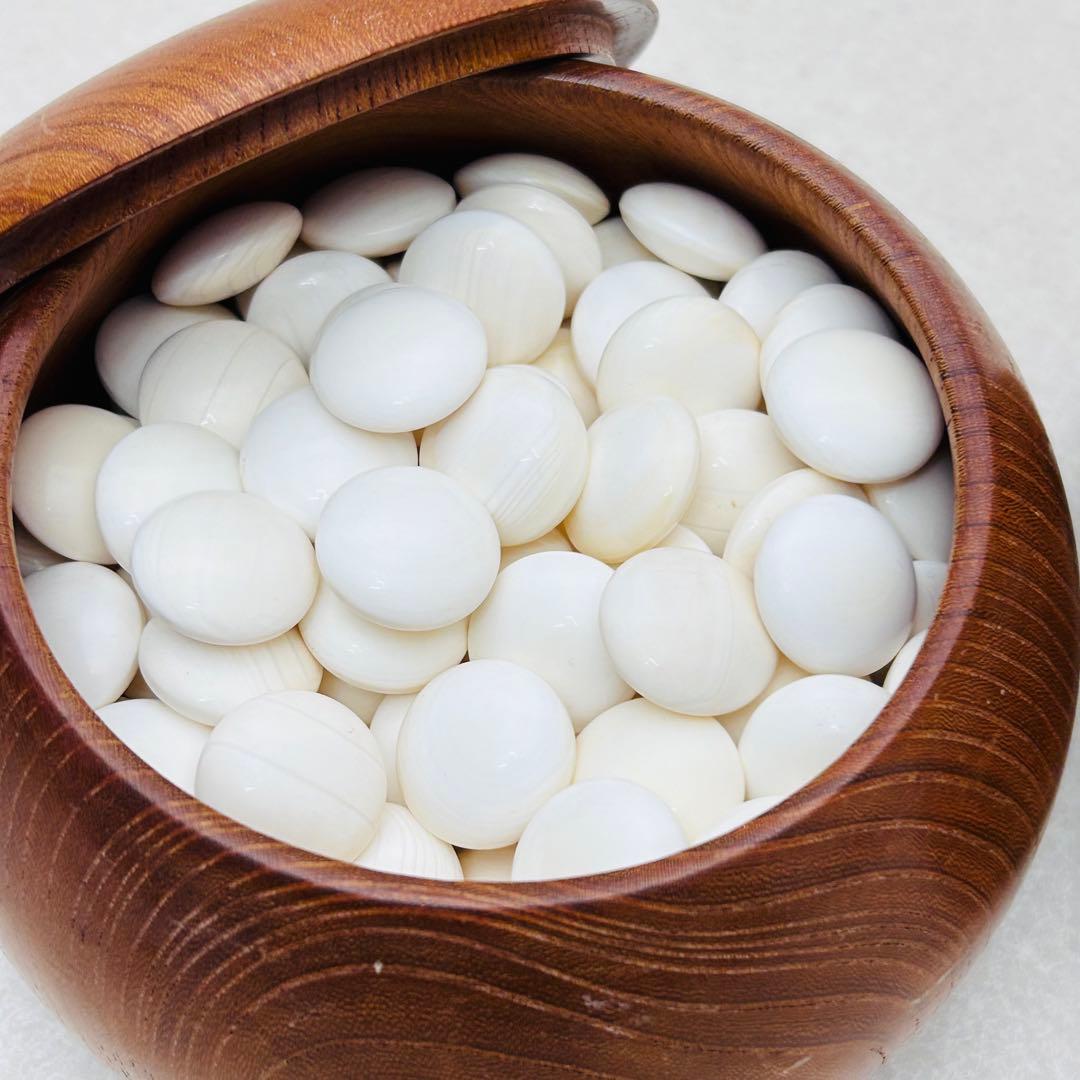 蛤碁石 36号 37号 極厚 はまぐり 蛤 栗 大碁笥 碁石 綺麗