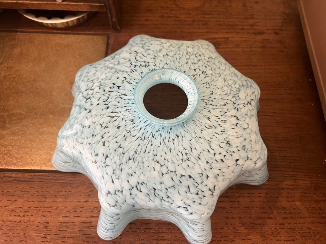 乳白 水色 吹雪 電傘 電笠 シェードランプ 氷コップ アンティーク