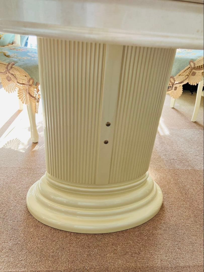 サルタレッリフローレンス ダイニングテーブルアイボリー イタリア 145cm