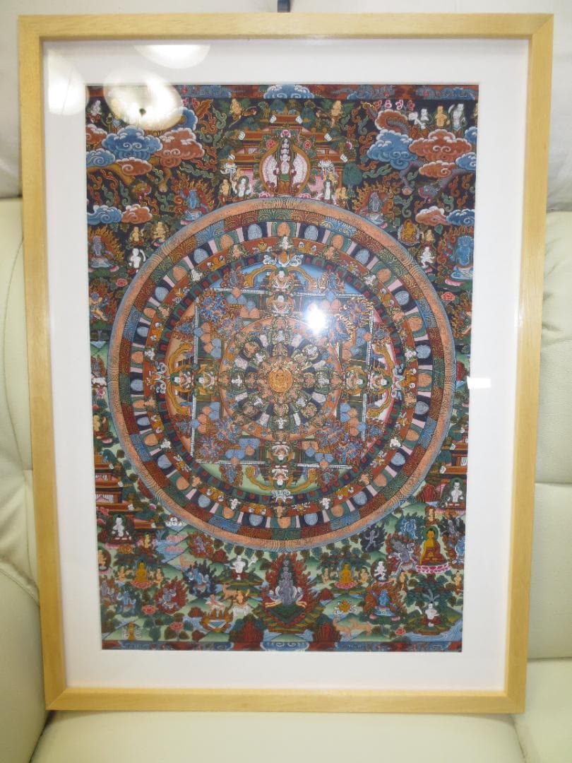 【チベット密教・綿布仏画・仏教美術・仏教絵画】手書き/手描き
