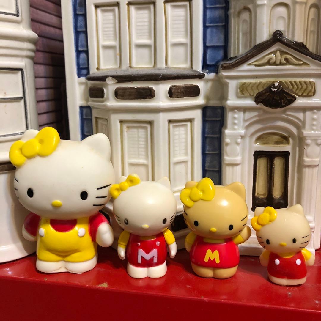 中古ハローキティちゃんの双子のミミィちゃんセットフィギュア♥ソフビ♥マスコット等