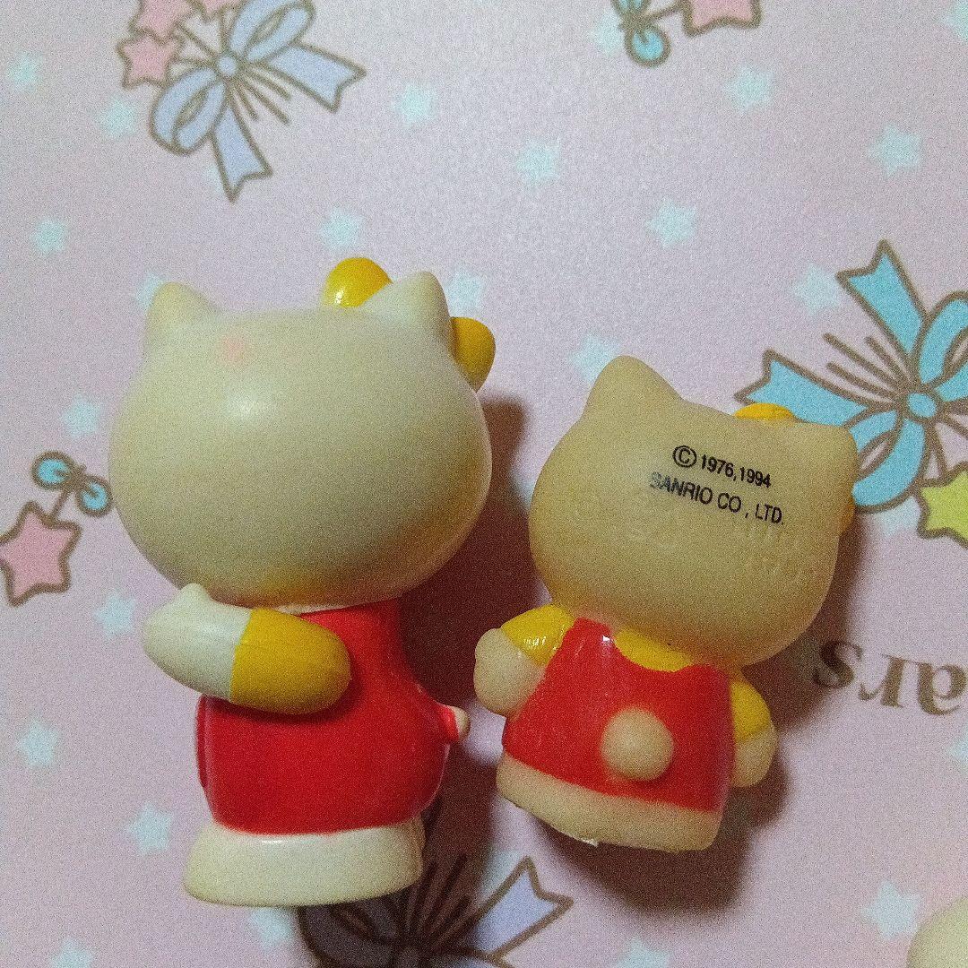 中古ハローキティちゃんの双子のミミィちゃんセットフィギュア♥ソフビ♥マスコット等