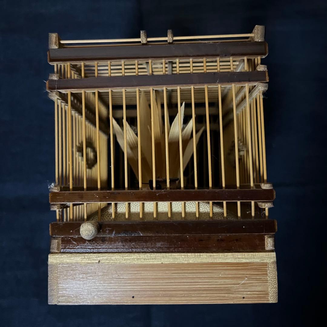 煎茶道具　千筋細工　虫籠　鈴虫置物　落款有り　お値下げしました