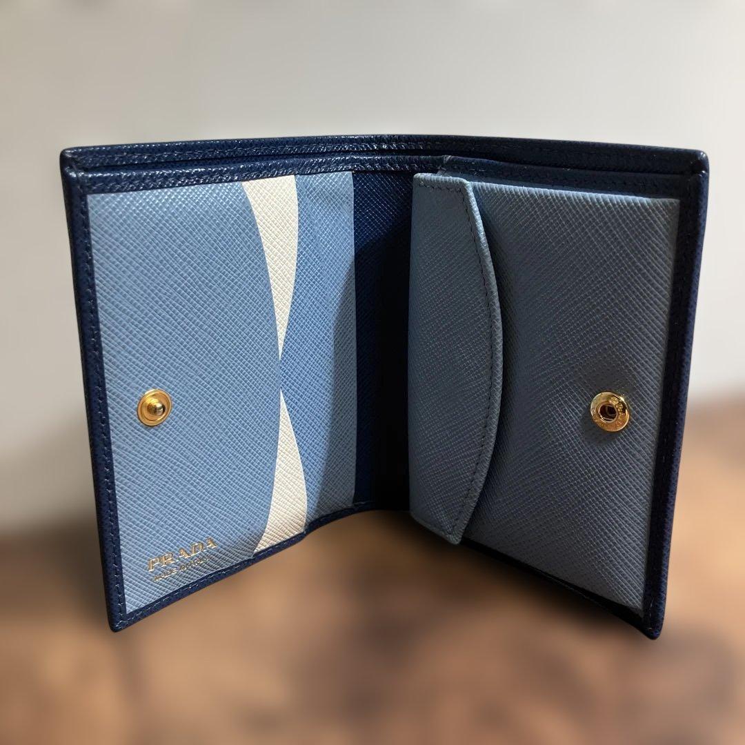 【早い者勝ち】PRADA SAFFIANO バイカラー 二つ折り財布