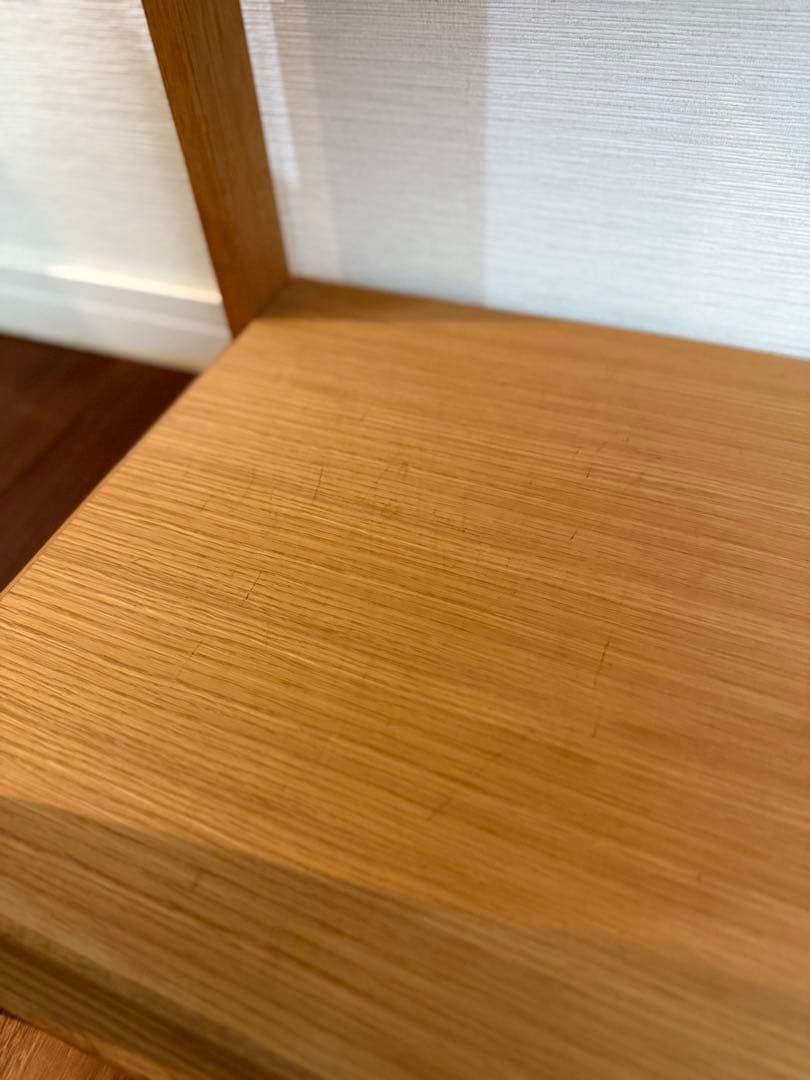 美品: 飛騨家具　無垢レッドオーク材　ハンガーラック