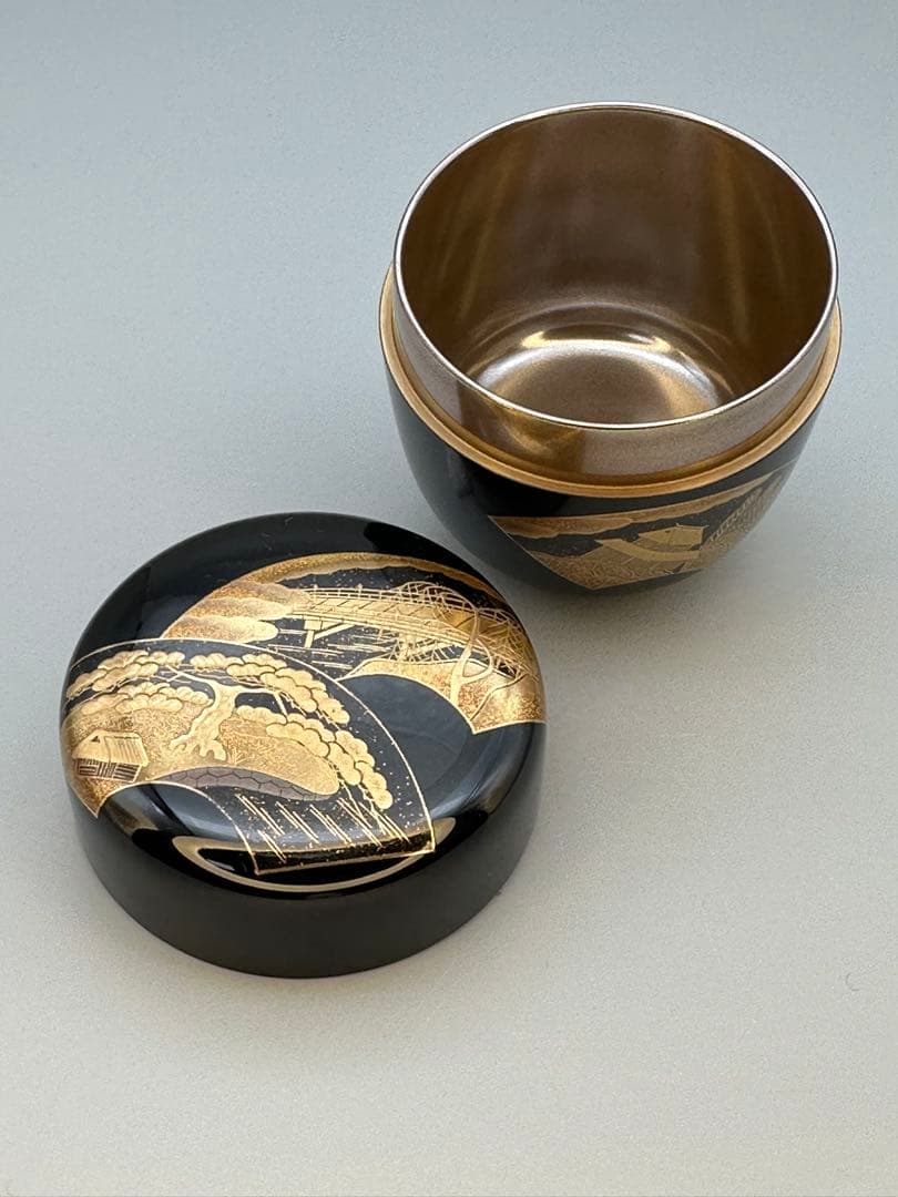 茶道具　棗　池端治峰　地紙蒔絵