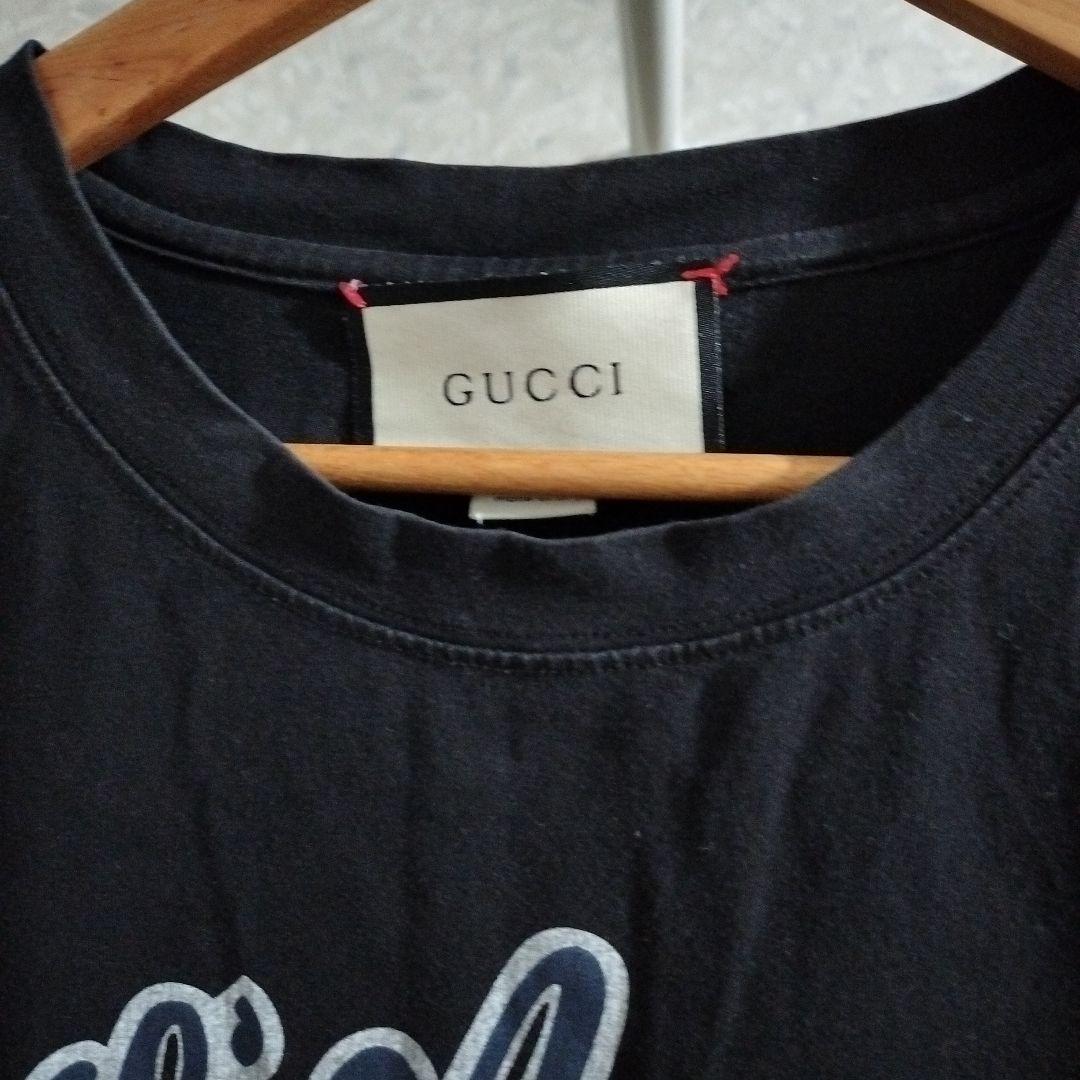 GUCCI ブラック Tシャツ 虎の刺繍