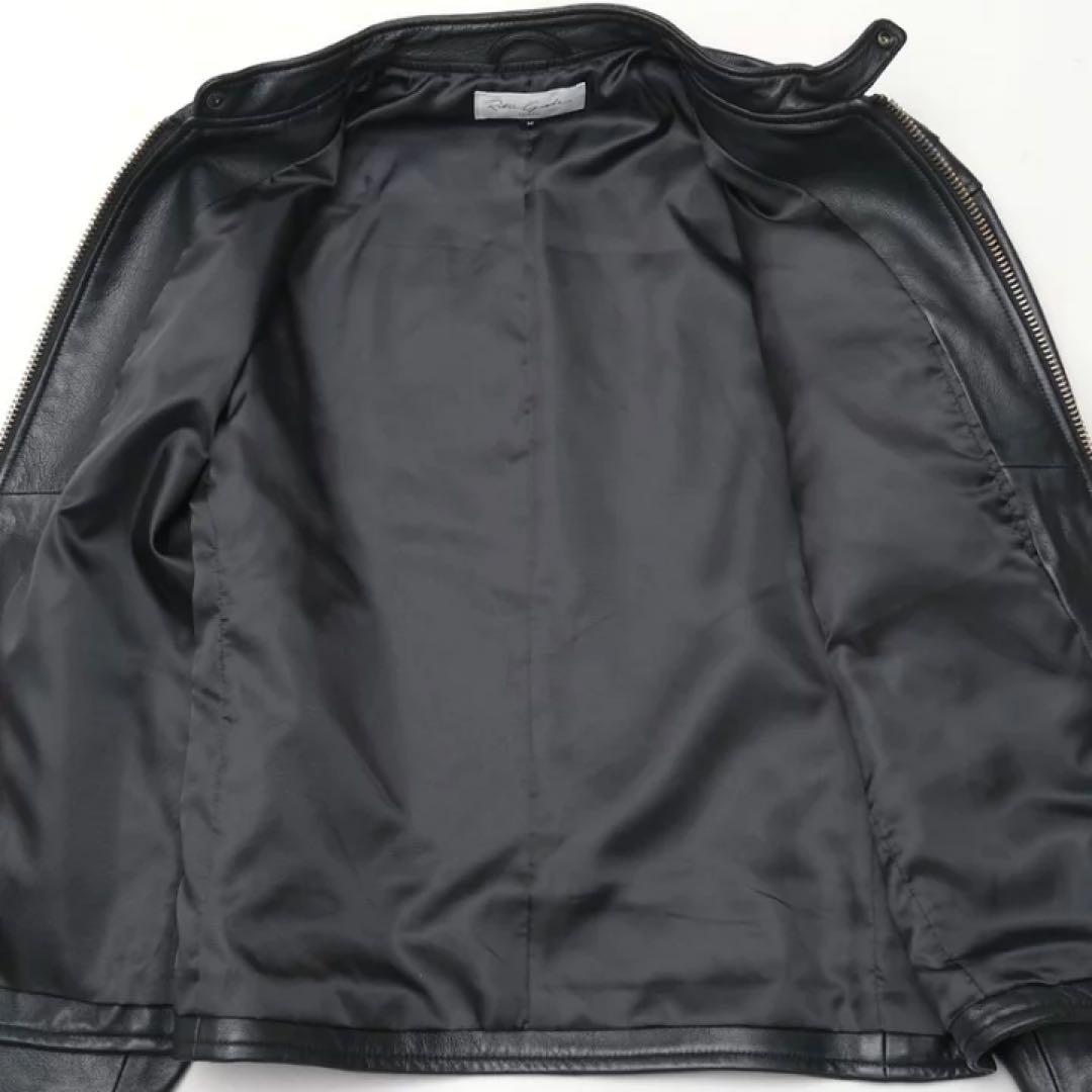 Retro Grande ブラック シープレザーシングルライダースジャケット S