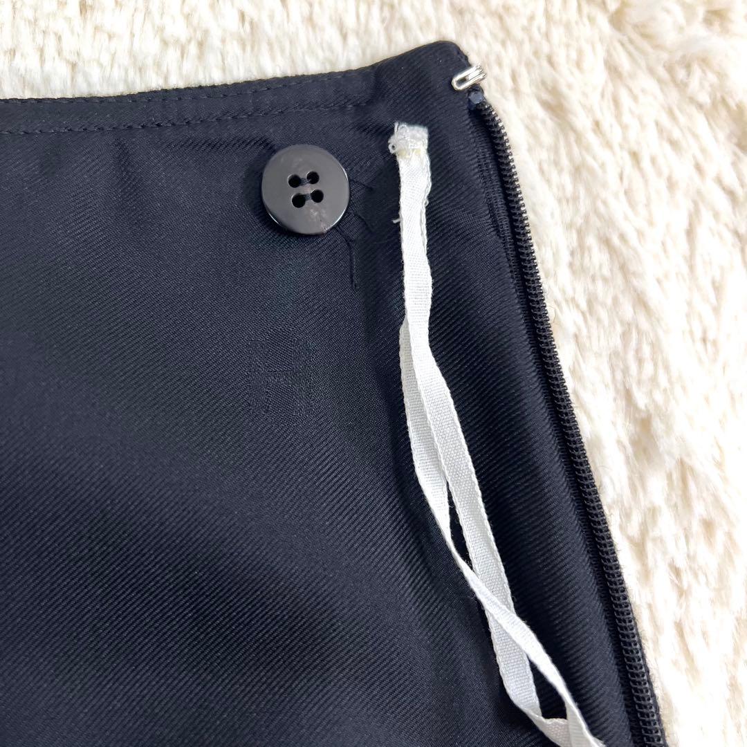 『美品』HERMES エルメス　ウールスカート　Hモチーフ ブラック　34