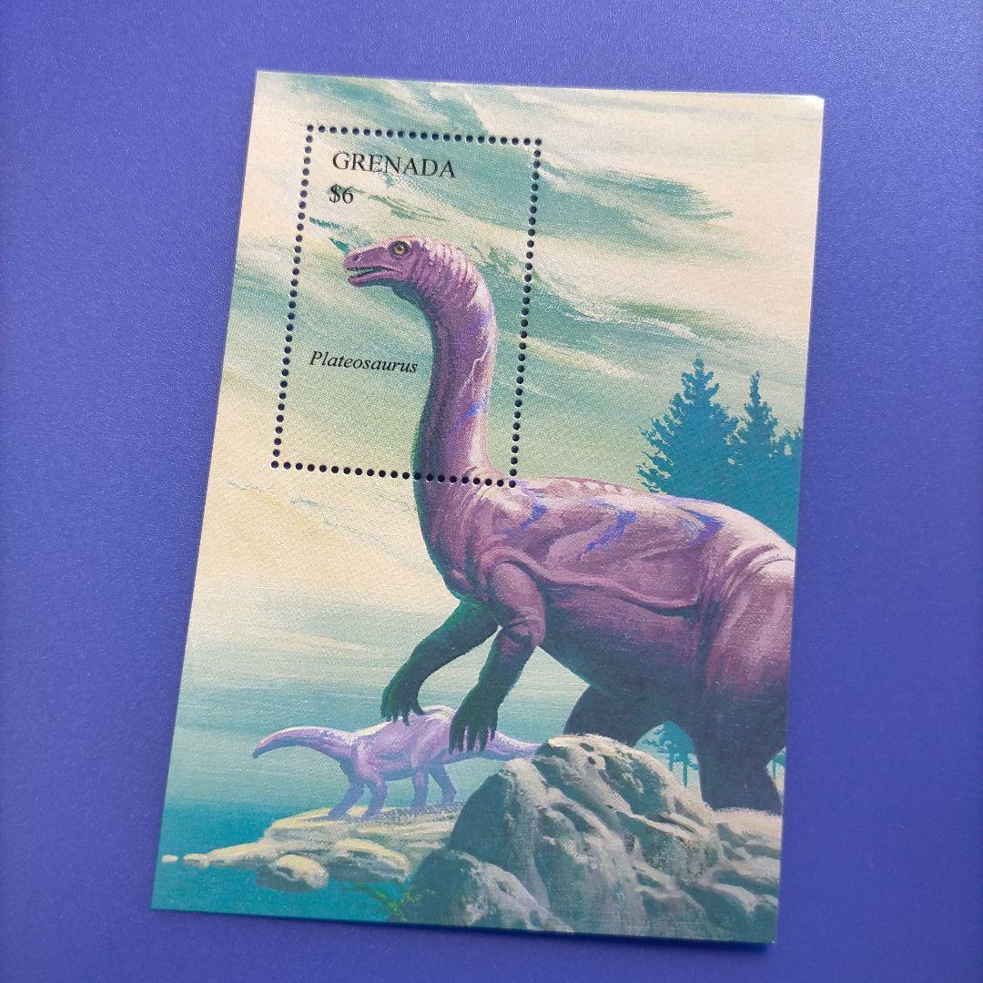 4228 外国切手 グレナダ 等国 恐竜 シリーズ 小型シート3種