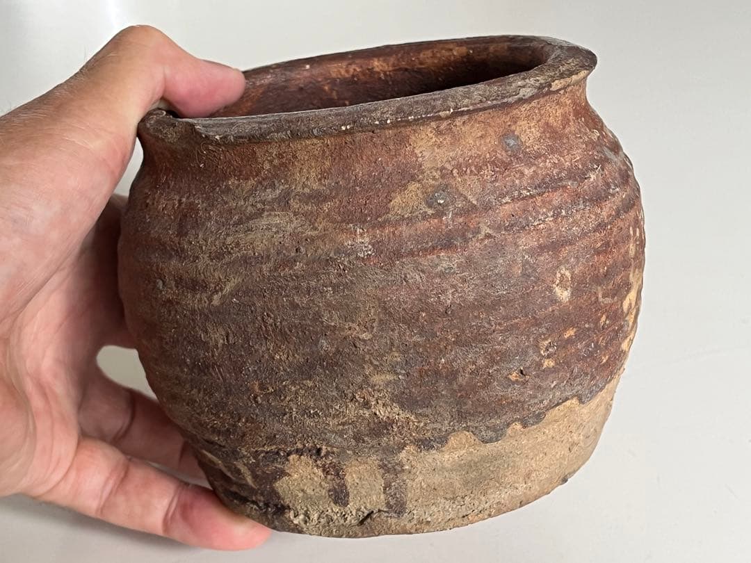 古越前　お歯黒壺