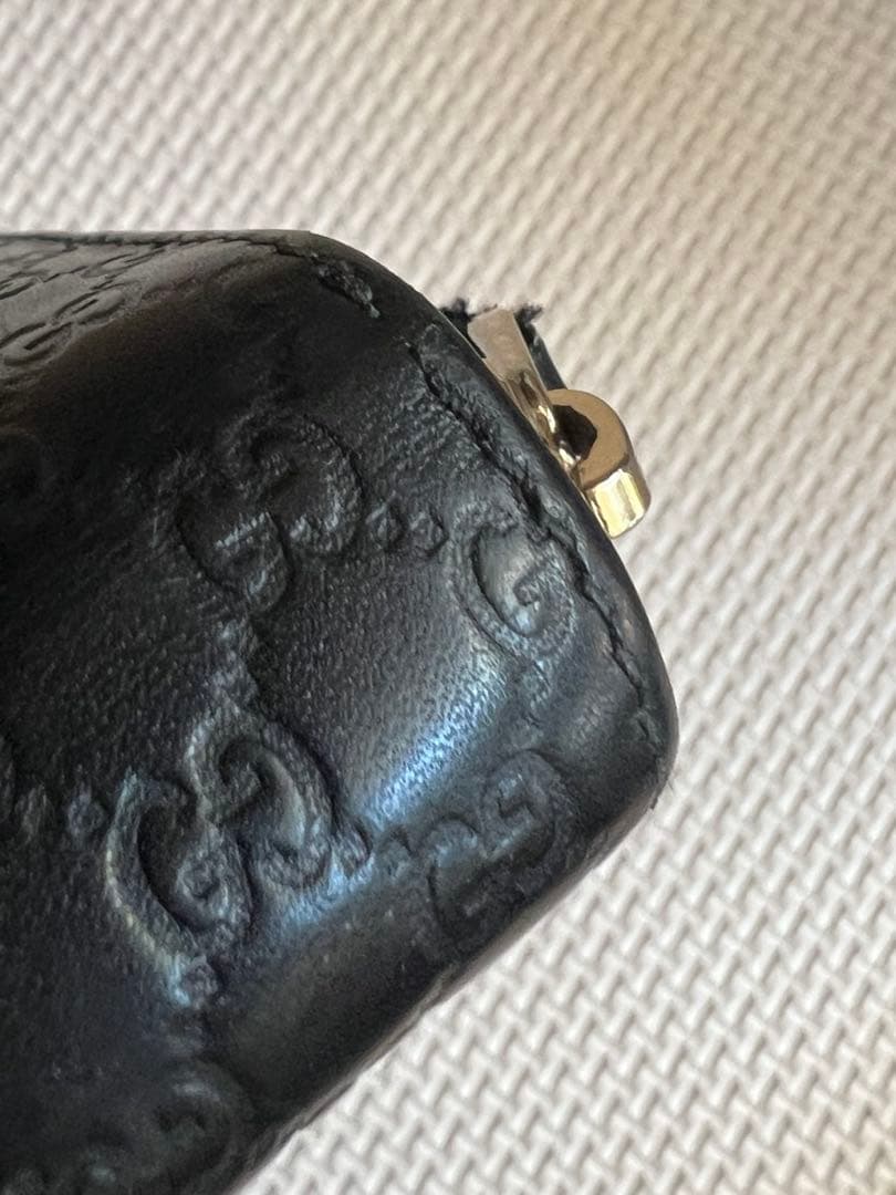 GUCCI 財布 シマ レザー