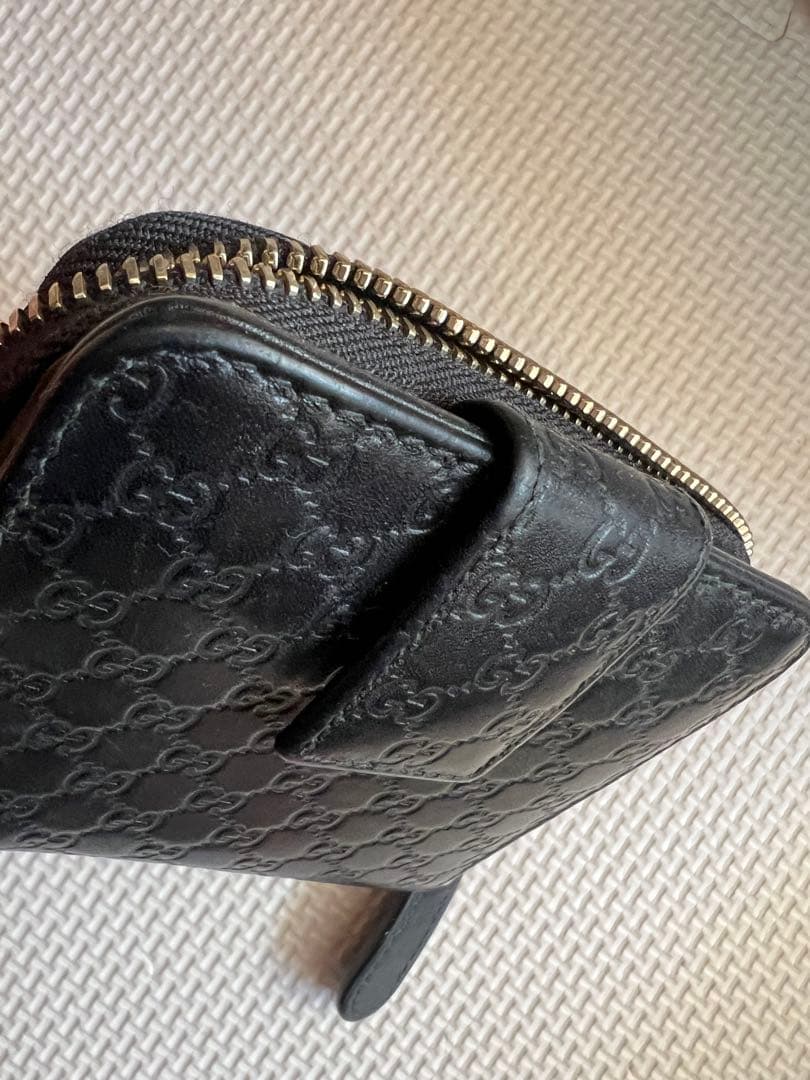 GUCCI 財布 シマ レザー