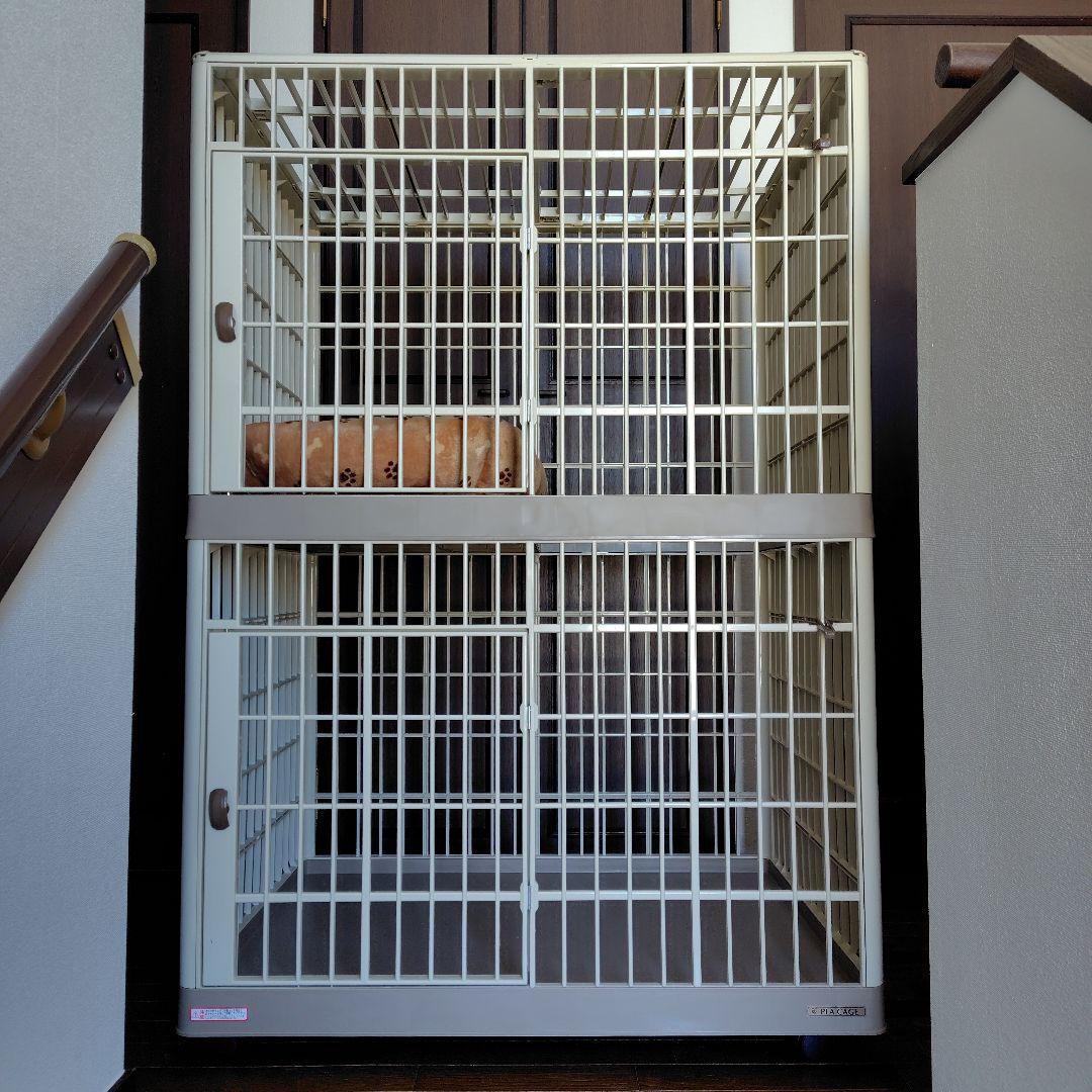 二段式キャットケージ ホワイト・グレー